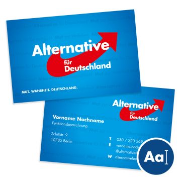 Visitenkarte Motiv "Beisitzer - blau"